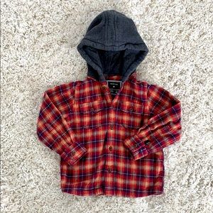 Quicksilver Toddler Boys Plaid button up sz 4